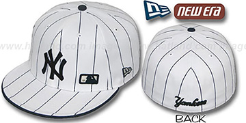 Yankees FABULOUS White-Navy Fitted Hat by New Era