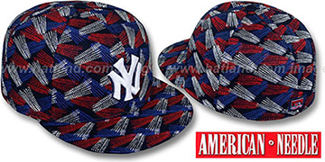 Yankees FLICKER Navy Fitted Hat by American Needle