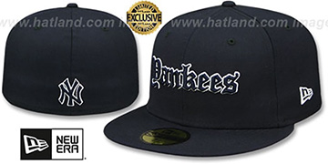 Yankees GOTHIC TEAM-BASIC Navy Fitted Hat by New Era