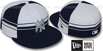 Yankees HORIZONTAL WRAP Navy-White Fitted Hat by New Era