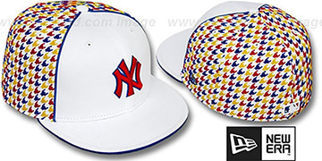 Yankees HOUNDSTOOTH White-Multi Fitted Hat by New Era