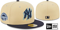 Yankees ILLUSION SIDE-PATCH Gold-Navy Fitted Hat by New Era