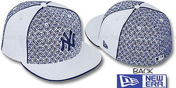 Yankees LOS-LOGOS White-Navy Fitted Hat by New Era