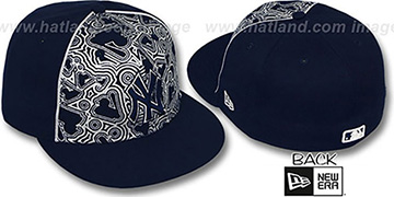 Yankees MLB-FOIL Navy-Silver Fitted Hat by New Era