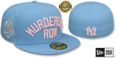 Yankees MURDERERS ROW PATCH-BOTTOM Sky-Pink Fitted Hat by New Era