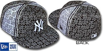 Yankees NY-PJs FLOCKING PINWHEEL Brown-White Fitted Hat by New Era