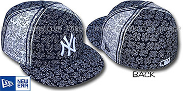 Yankees NY-PJs FLOCKING PINWHEEL Navy-White Fitted Hat by New Era