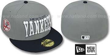 Yankees PRO-ARCH Grey-Navy Fitted Hat by New Era