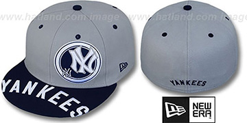 Yankees ROTUND Grey-Navy Fitted Hat by New Era