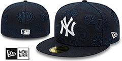 Yankees SWIRL Navy Fitted Hat by New Era