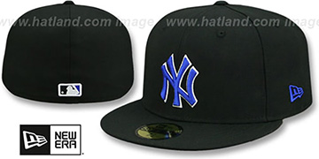 Yankees TEAM-BASIC Black-Royal Fitted Hat by New Era