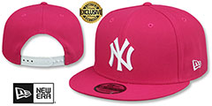 Yankees TEAM-BASIC SNAPBACK Beetroot-White Hat by New Era