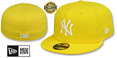 Yankees TEAM-BASIC Yellow-White Fitted Hat by New Era