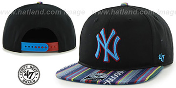 Yankees THE-DUDE SNAPBACK Black-Blue Hat by Twins 47 Brand