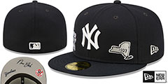 Yankees TRIPLE THREAT IDENTITY Navy Fitted Hat by New Era