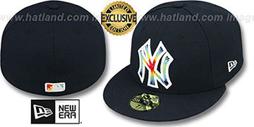 Yankees TYE-DYE INSIDER Navy Fitted Hat by New Era