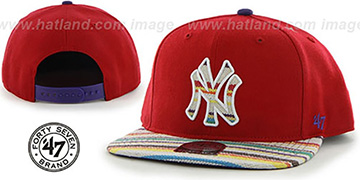 Yankees WARCHILD SNAPBACK Red Hat by Twins 47 Brand