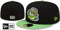 Yard Goats THEME NIGHT Black-Lime Fitted Hat by New Era