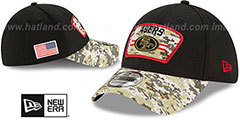 49ers 2021 SALUTE-TO-SERVICE FLEX Black-Desert Hat by New Era - 2nd View