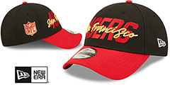 49ers 2022 NFL DRAFT 940 SNAPBACK Black-Red Hat by New Era - 2nd View