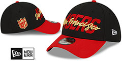 49ers 2022 NFL DRAFT FLEX  Black-Red Hat by New Era - 2nd View