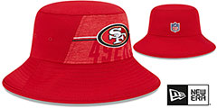 49ers 2023 NFL TRAINING CAMP BUCKET Red Hat by New Era - 2nd View