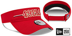 49ers 2023 NFL TRAINING CAMP VISOR Red by New Era - 2nd View