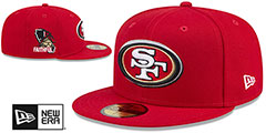 49ers 2024 NFL DRAFT Red Fitted Hat by New Era - 2nd View