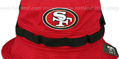 49ers ADVENTURE Red Bucket Hat by New Era - 2nd View