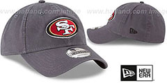 49ers CORE-CLASSIC STRAPBACK Charcoal Hat by New Era - 2nd View