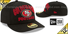 49ers LOW-CROWN ALT 2020 NFL VIRTUAL DRAFT Black Fitted Hat by New Era - 2nd View