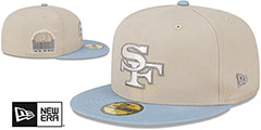 49ers NFL CITY ORIGINALS Beige-Powder Fitted Hat by New Era - 2nd View