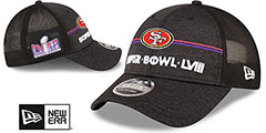 49ers SUPER BOWL LVIII 9FORTY TRUCKER Adjustable Hat Hat by New Era - 2nd View