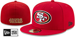 49ers SUPER BOWL LVIII Red Fitted Hat by New Era - 2nd View