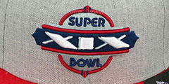 49ers SUPER BOWL XIX SNAPBACK Grey-Red Hat by New Era - 2nd View