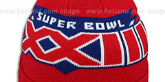 49ers SUPER BOWL XXIII Red Knit Beanie Hat by New Era - 2nd View