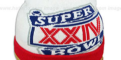 49ers SUPER BOWL XXIV White Knit Beanie Hat by New Era - 2nd View