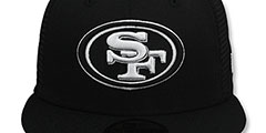 49ers TEAM-BASIC TRUCKER Black-White Fitted Hat by New Era - 2nd View