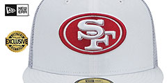 49ers TEAM-BASIC TRUCKER White Fitted Hat by New Era - 2nd View