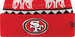 49ers THE-MOOSER Knit Beanie Hat by New Era - 2nd View