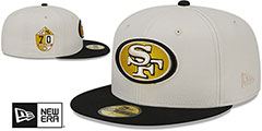 49ers TWO-TONE STONE Fitted Hat by New Era - 2nd View