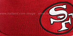 49ers XL-LOGO BEANIE Burgundy by Mitchell and Ness - 2nd View