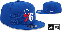 76ers 2023 NBA DRAFT SNAPBACK Royal Hat by New Era - 2nd View