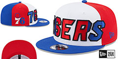 76ers COLOR BLOCK BACK HALF SNAPBACK Hat by New Era - 2nd View