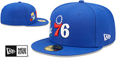 76ers CROWN CHAMPS Royal Fitted Hat by New Era - 2nd View