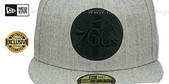 76ers HEATHER-POP Light Grey Fitted Hat by New Era - 2nd View