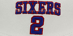 76ers MALONE TEAM-UP White Fitted Hat by New Era - 2nd View