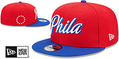 76ers STATEMENT SNAPBACK Red-Royal Hat by New Era - 2nd View