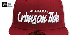 Alabama NCAA TEAM-SCRIPT Burgundy Fitted Hat by New Era - 2nd View