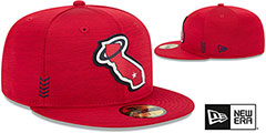 Angels 2024 ONFIELD CLUBHOUSE Heather Red Fitted Hat by New Era - 2nd View